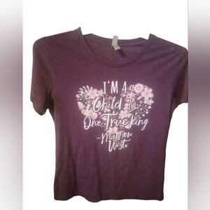 Next Level Purple T-shirt XXL "I'm A Child Of The One True King- Matthew West"
